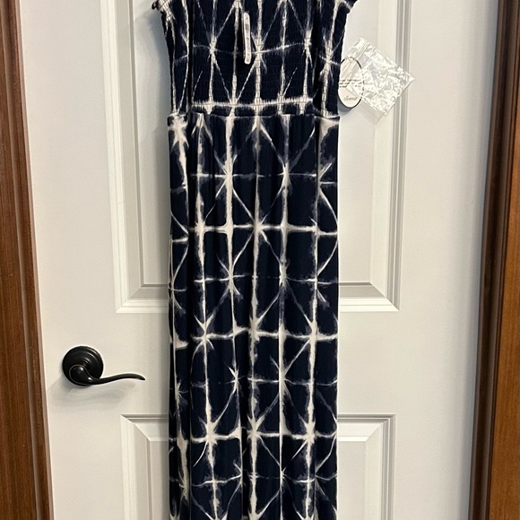 Soma Navy and White Maxi Dress - Picture 1 of 3